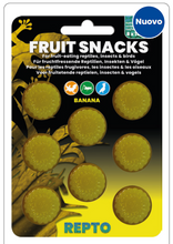 Load image into Gallery viewer, I Repto Fruit Snacks sono l'alimento ideale per animali che in natura si nutrono di nettare o frutta. Perfetti per una vasta gamma di rettili, uccelli esotici e insetti tropicali, questi snack offrono una fonte gustosa e nutriente di energia. Disponibili in 4 gusti irresistibili e in un pratico mix pack, sono pensati per soddisfare anche i palati più esigenti.