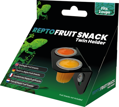 Molti animali apprezzano i Repto Fruit Snack. Per posizionarli in modo stabile e sempre accessibile è disponibile l’apposito supporto da parete.
